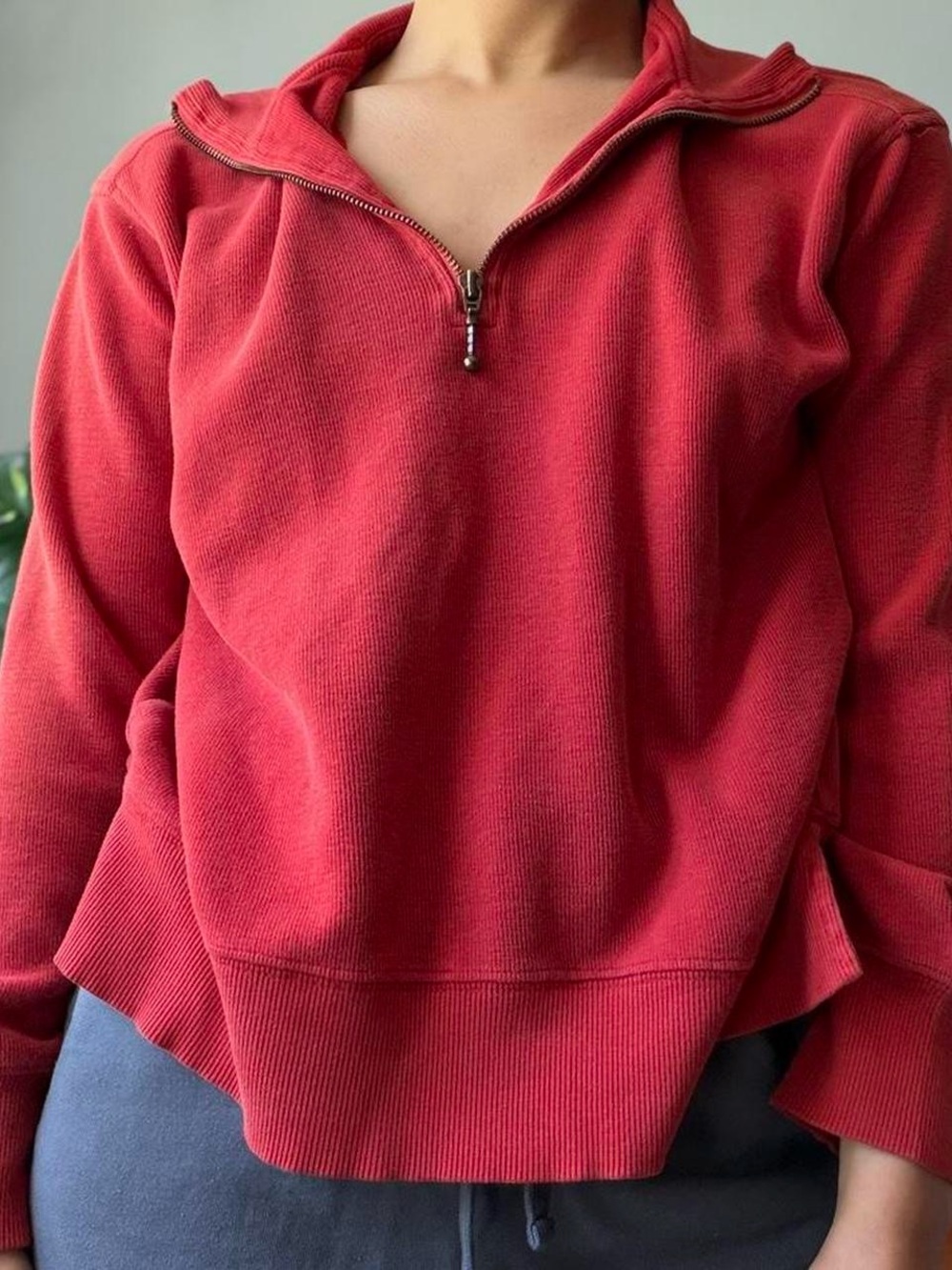 Vintage Columbia red quarter zip sweatshirt (M)